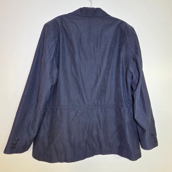 TravelSmith Mens 48R Travel Blazer Jacket Navy Safari Style 4 Pocket Lightweight - Picture 3 of 11